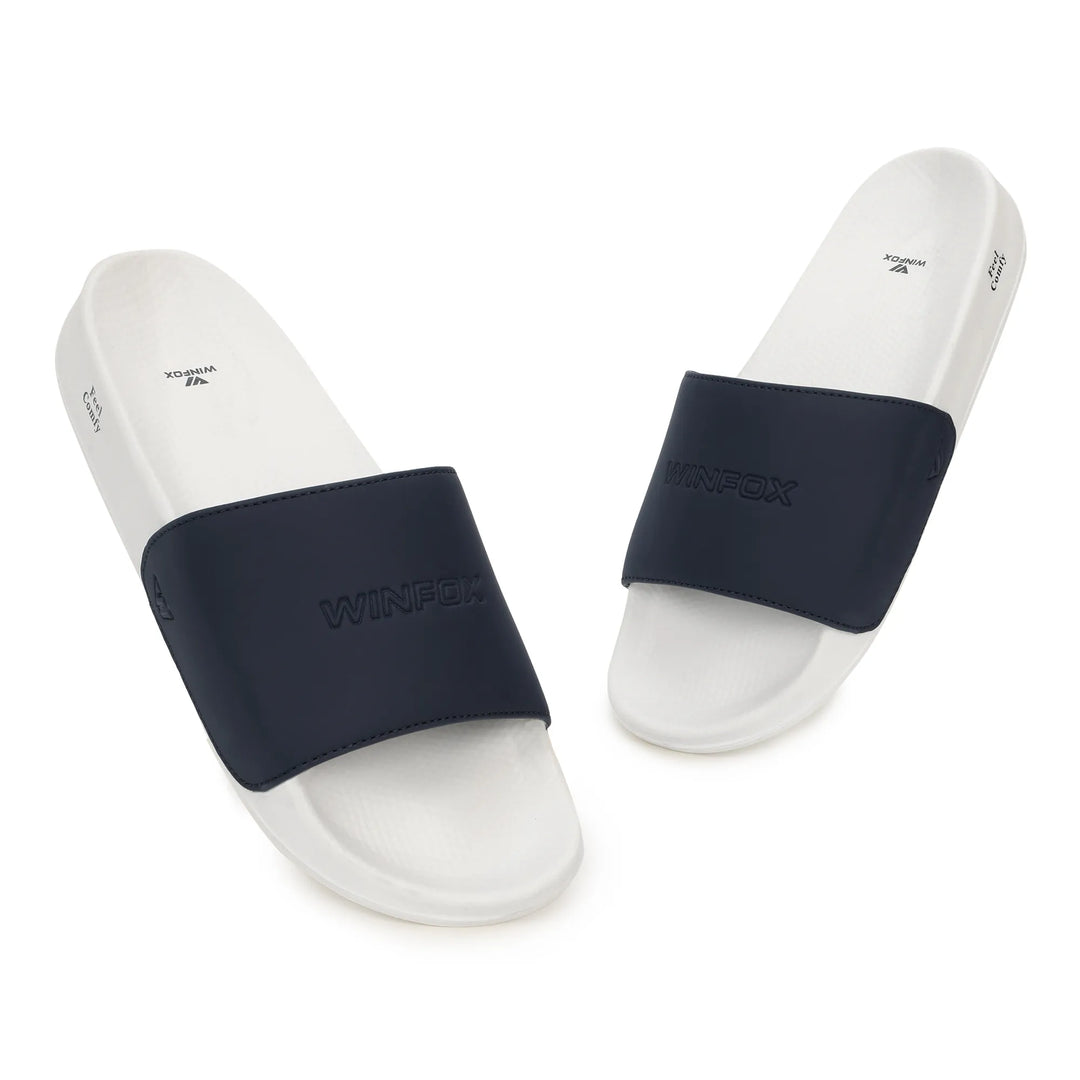 WINFOX Smooth 2 Cushioned Slides for Men — Navy