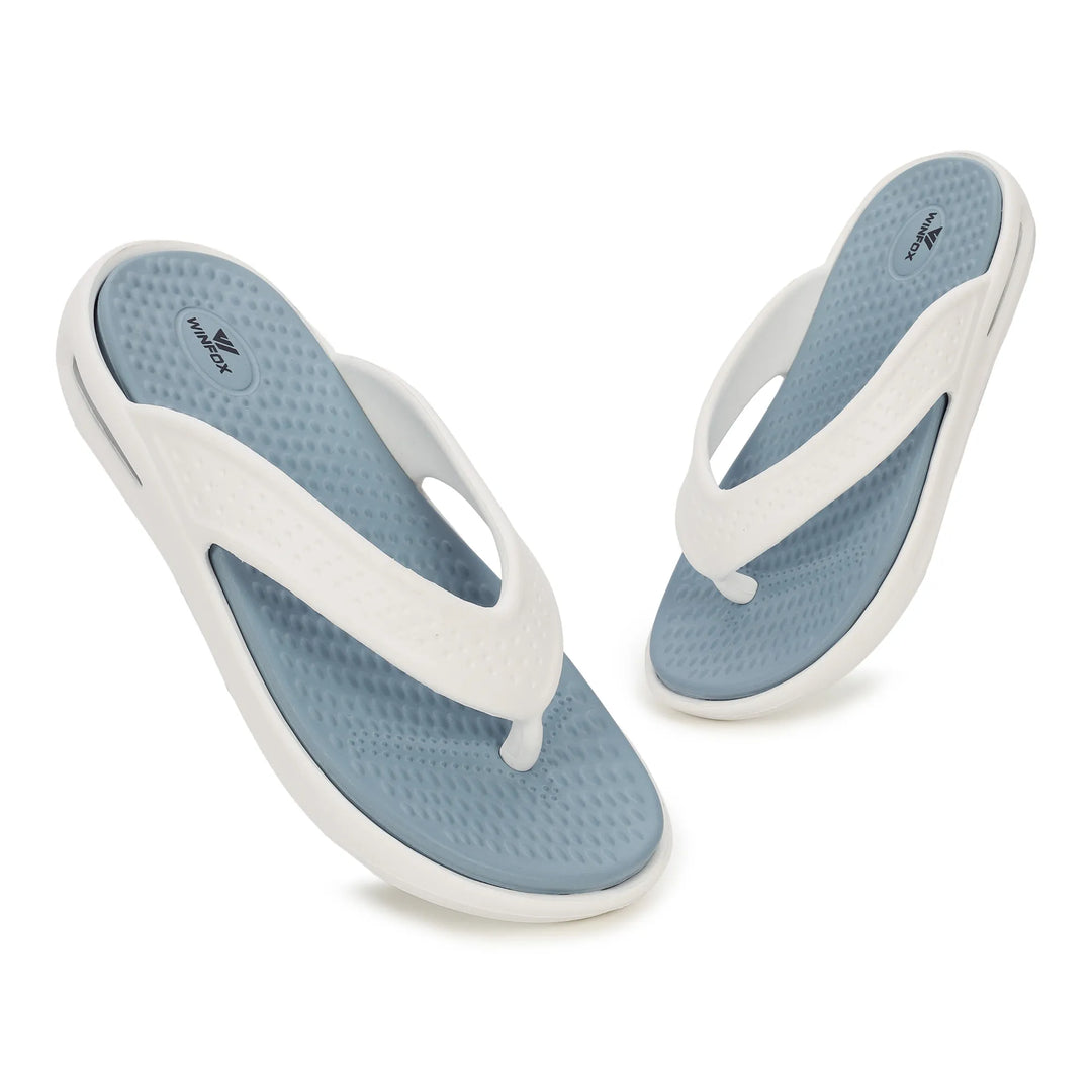 WINFOX Turbo EVA Flip Flops for Men — Sky / White