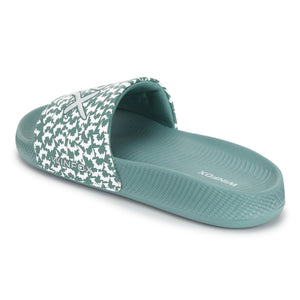 WINFOX Cloud Printed Slides for Women — Sage Green