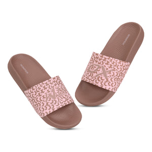 WINFOX Cloud Printed Slides for Women — Peach