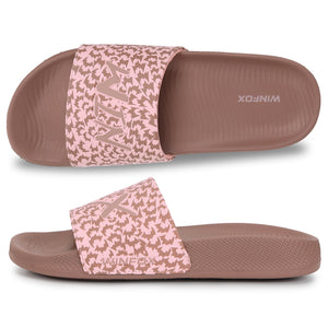WINFOX Cloud Printed Slides for Women — Peach