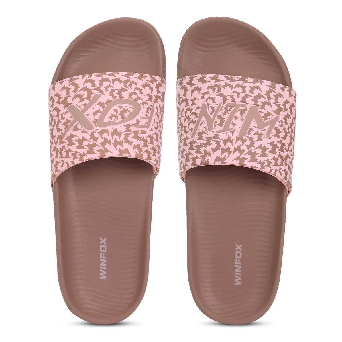 WINFOX Cloud Printed Slides for Women — Peach