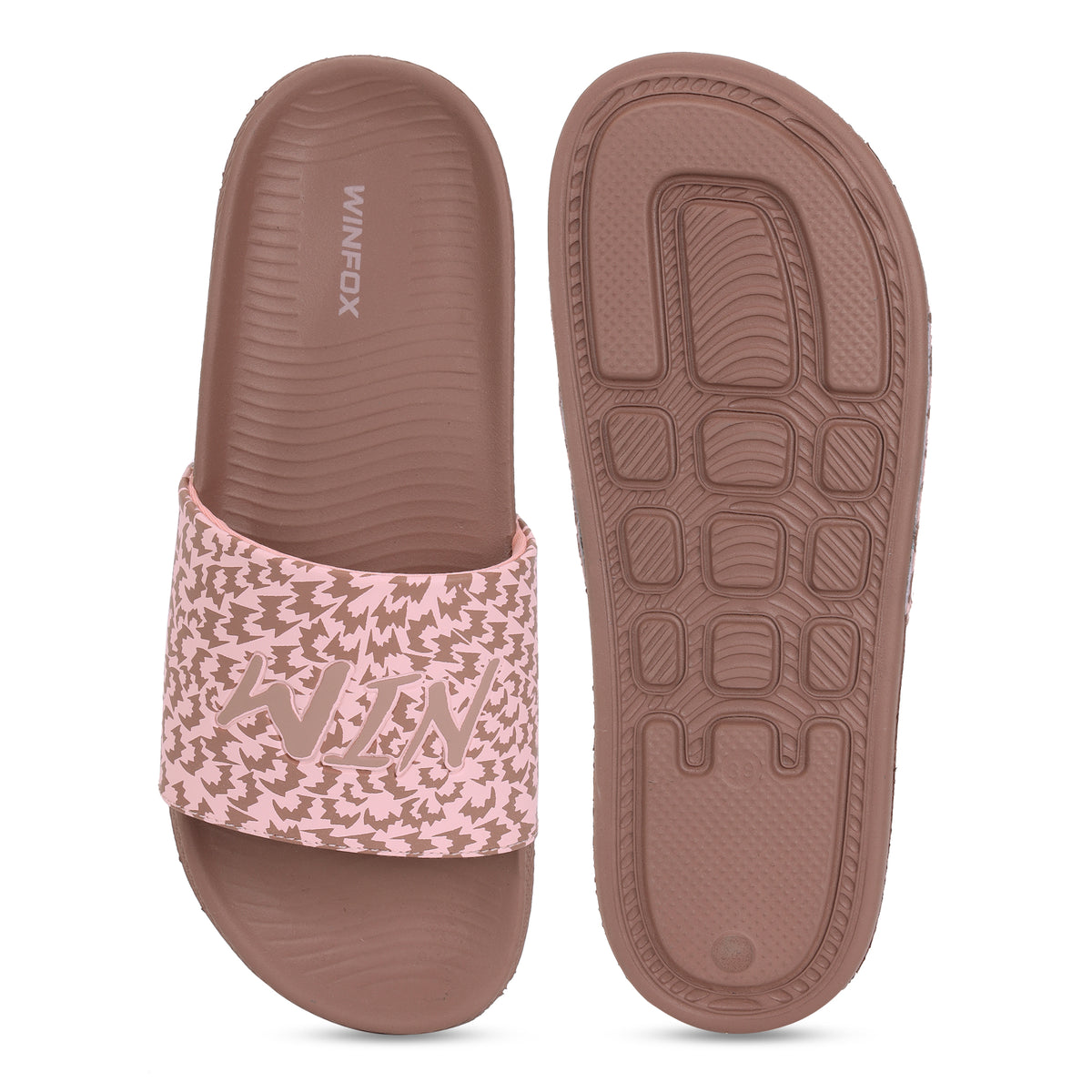 WINFOX Cloud Printed Slides for Women — Peach
