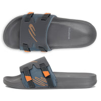 WINFOX Balance Cushioned Slides for Men — Grey / Orange