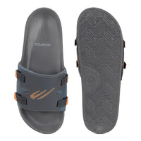 WINFOX Balance Cushioned Slides for Men — Grey / Orange