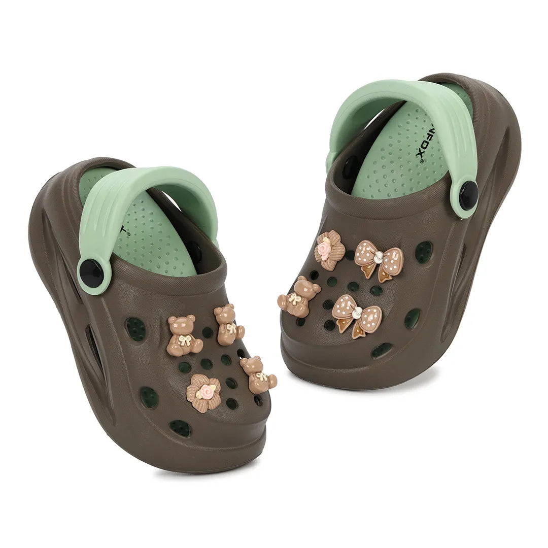 Kids TINY TOES brown pista Clogs