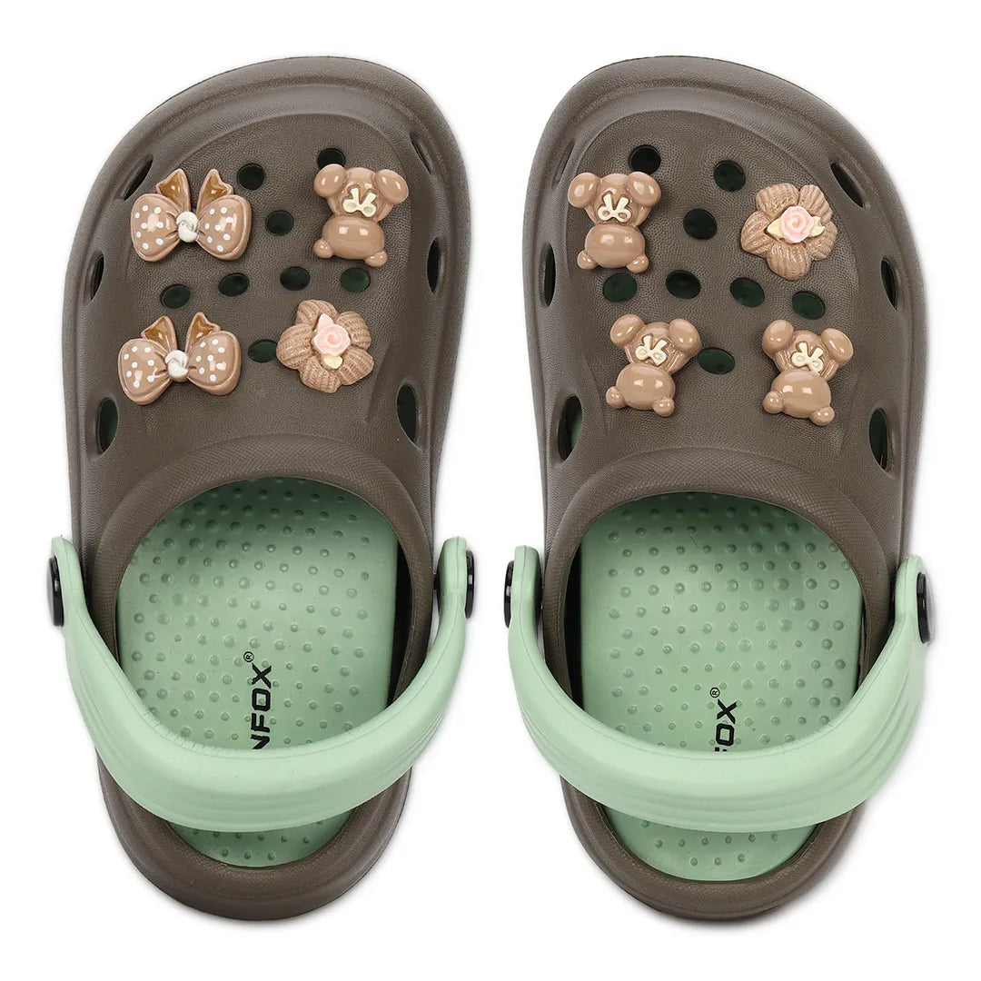 Kids TINY TOES brown pista Clogs