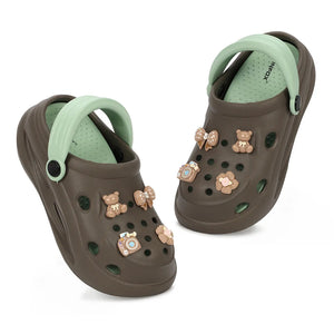 Womens TINY TOES brown pista Clogs