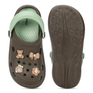 Womens TINY TOES brown pista Clogs