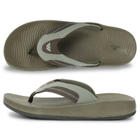 WINFOX Phantom Cushioned Flip Flops for Men — Olive / Sage