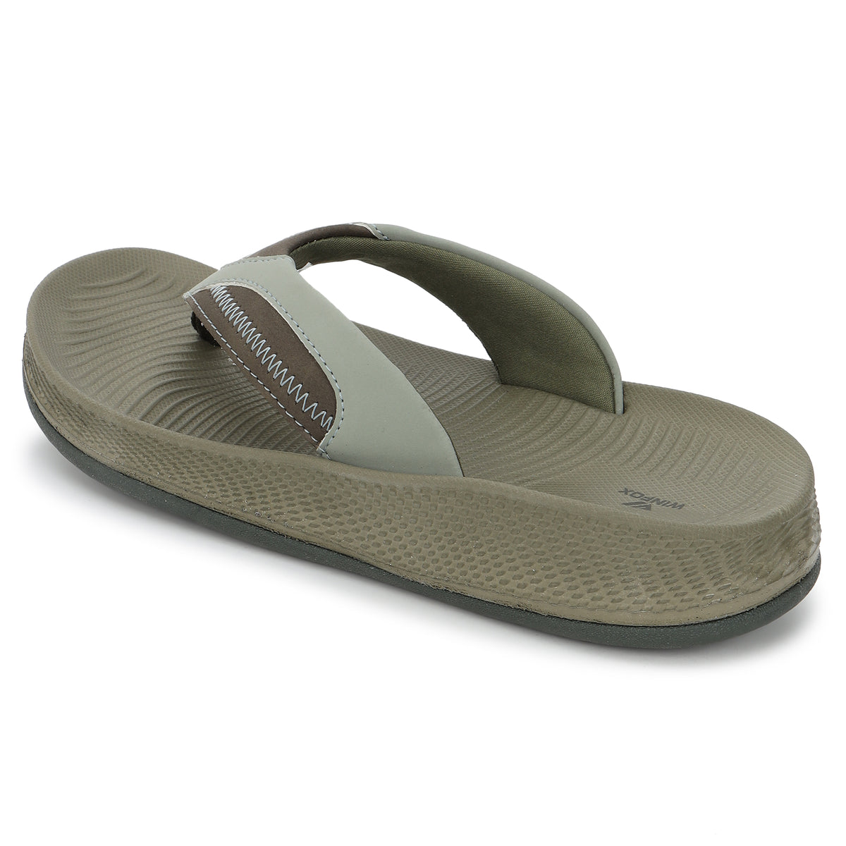 WINFOX Phantom Cushioned Flip Flops for Men — Olive / Sage