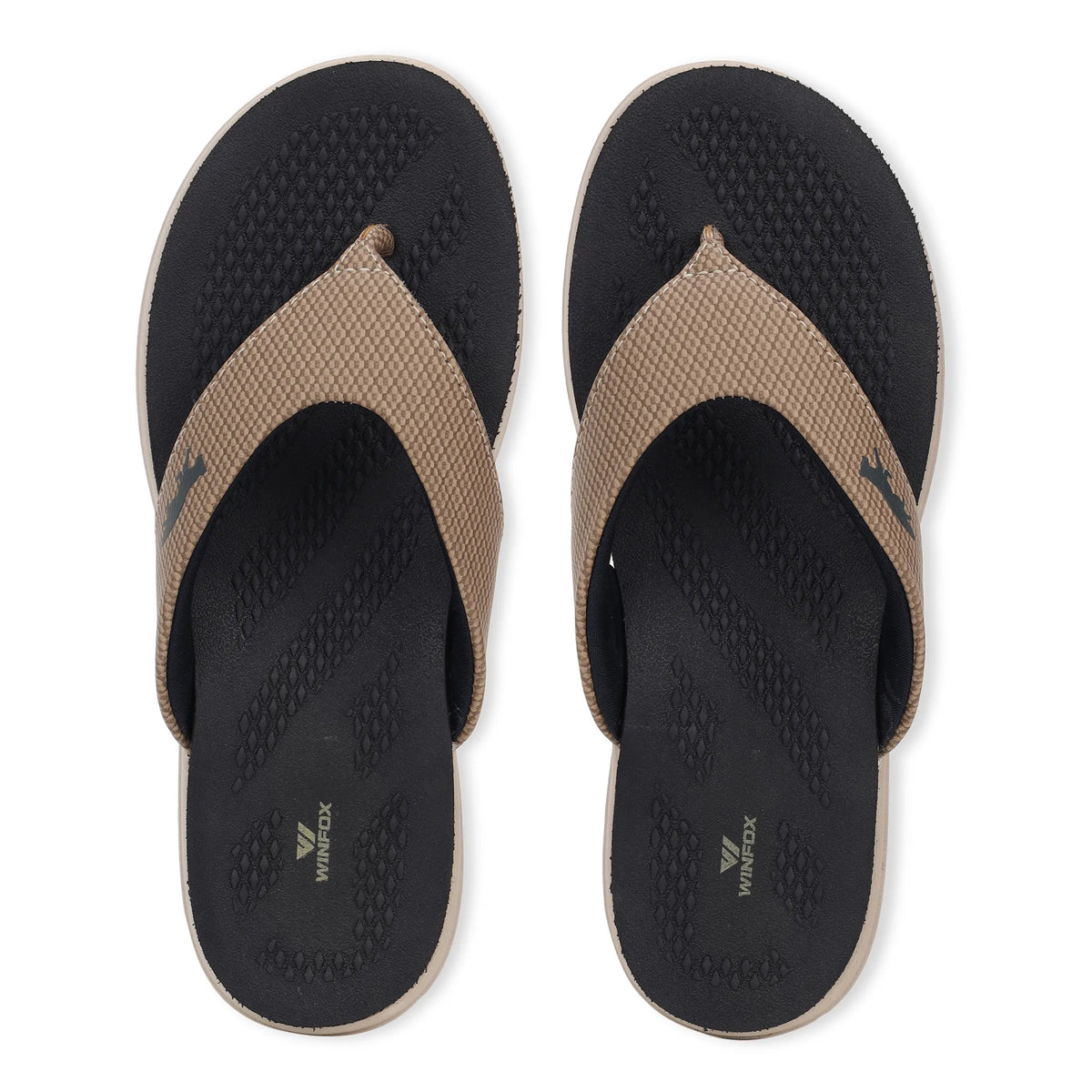 Women's AQUA tan navy comfort slide