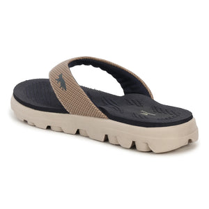Women's AQUA tan navy comfort slide