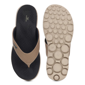 Women's AQUA tan navy comfort slide