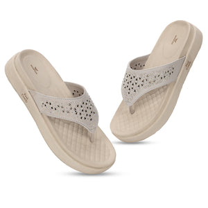 Women's DIAMOND beige comfort slide