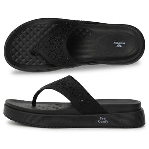 Women's DIAMOND black comfort slide