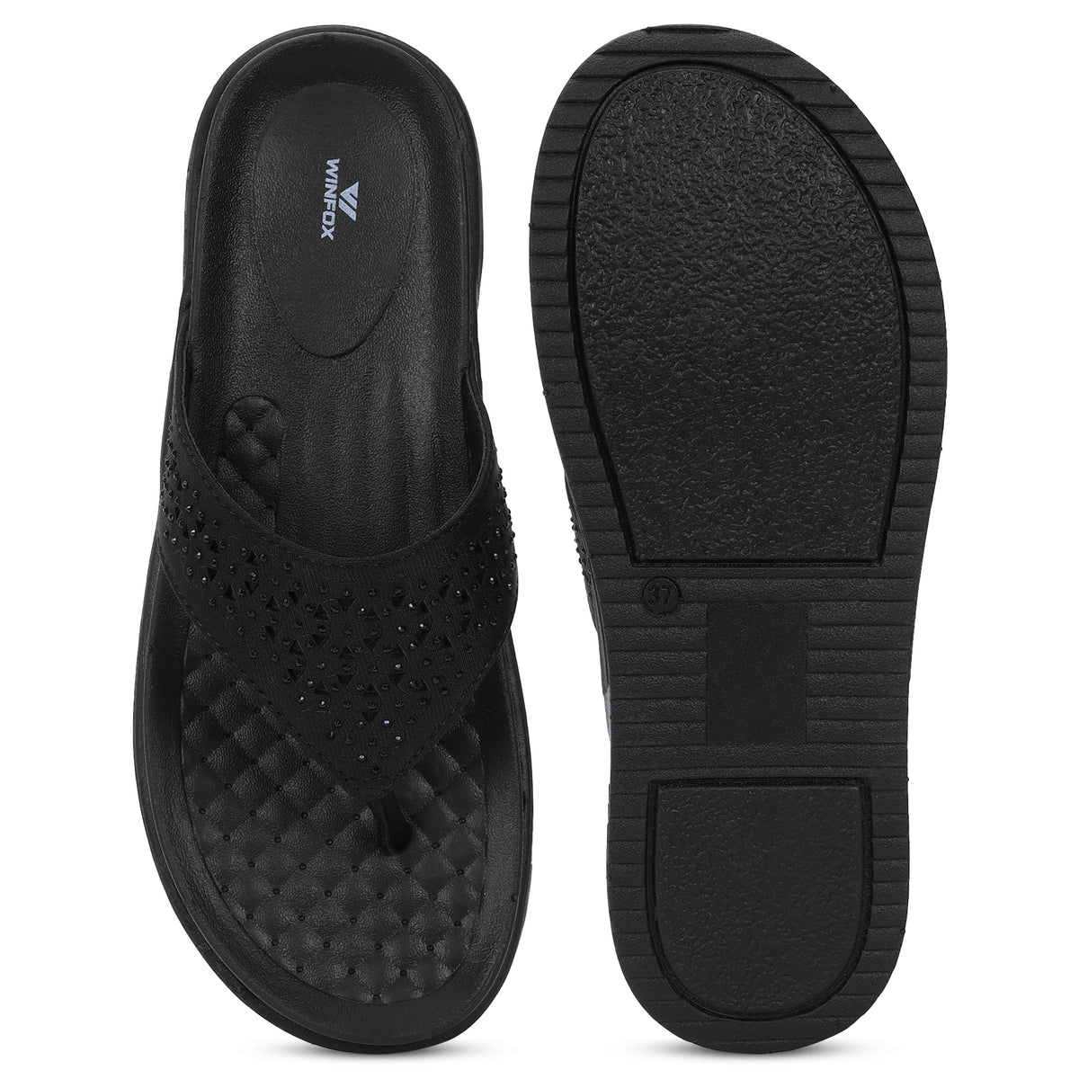 Women's DIAMOND black comfort slide