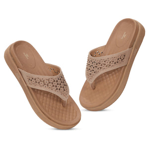 Women's DIAMOND tan comfort slide