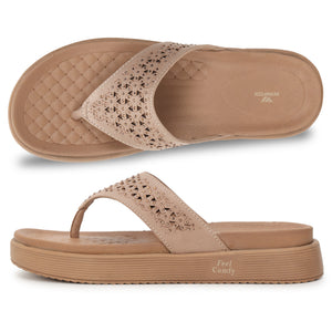 Women's DIAMOND tan comfort slide