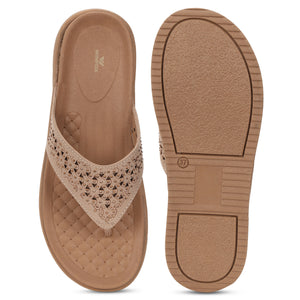 Women's DIAMOND tan comfort slide