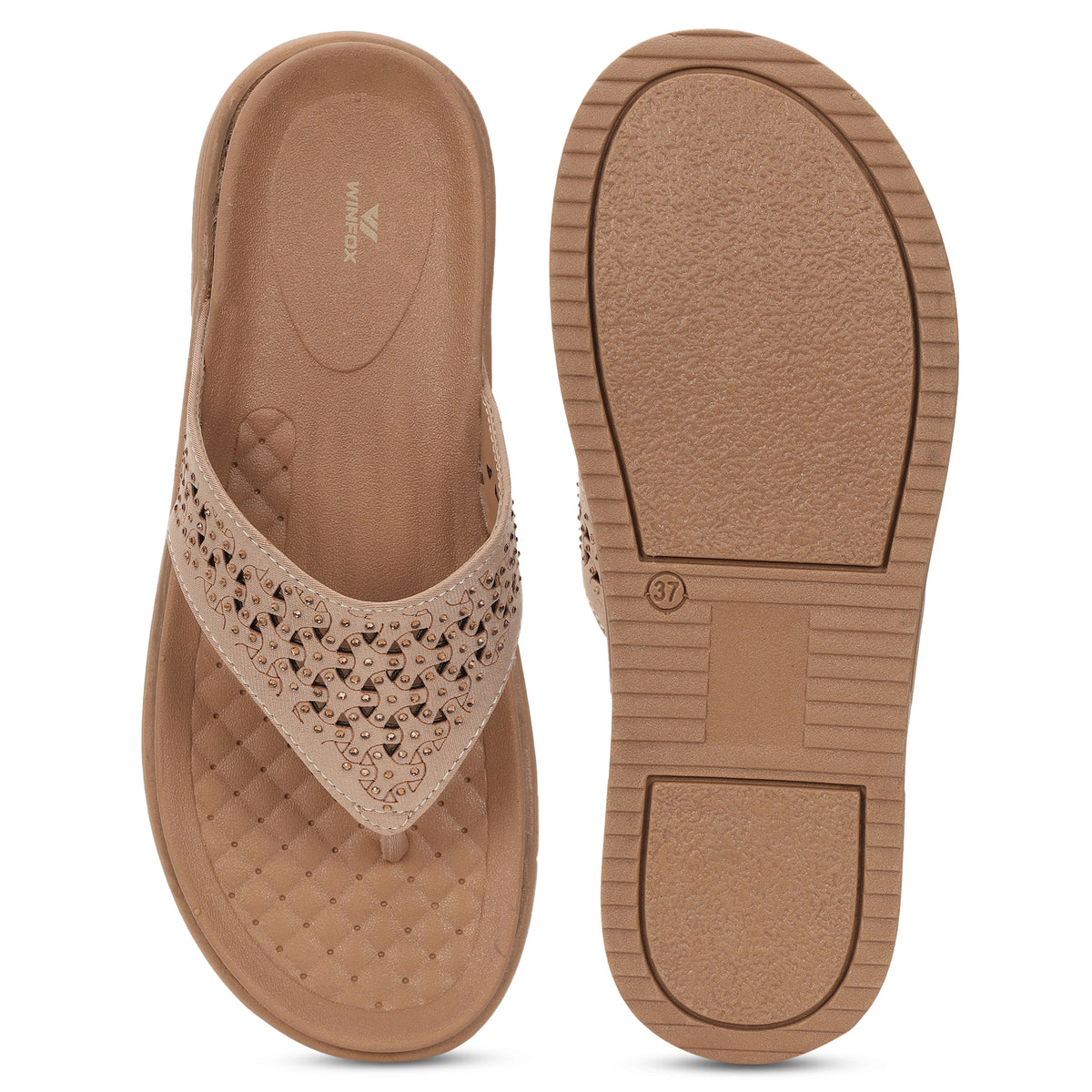 Women's DIAMOND tan comfort slide