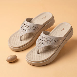 Women's DIAMOND beige comfort slide