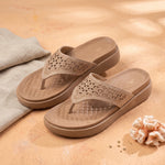 Women's DIAMOND tan comfort slide