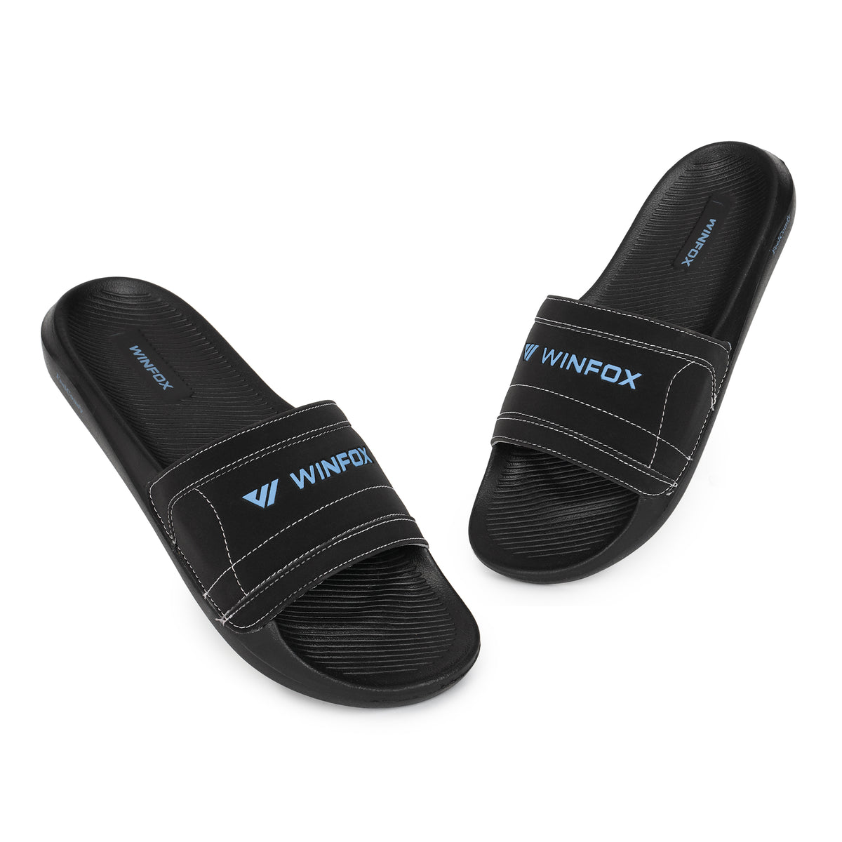 WINFOX Franco Padded Slides for Men — Black