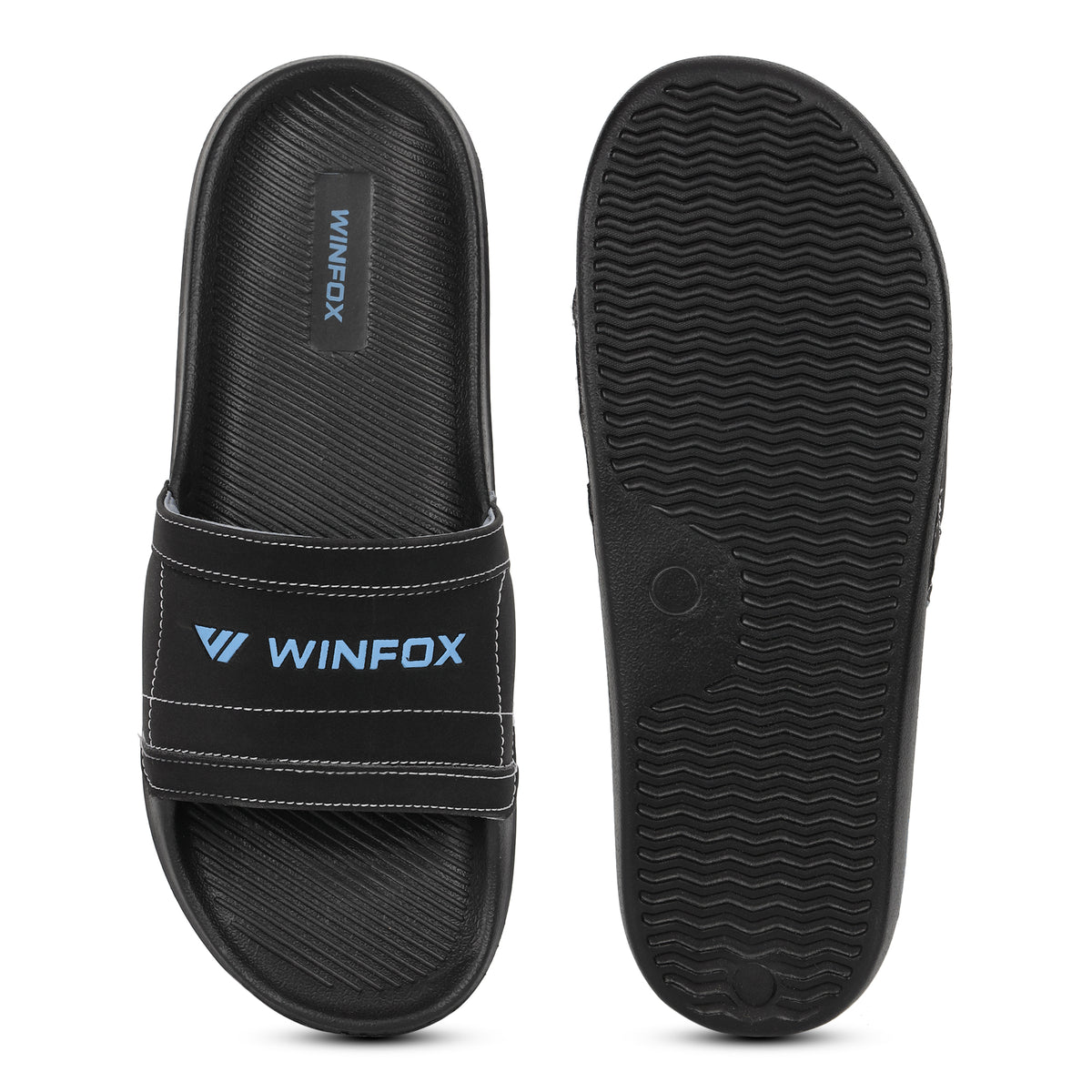 WINFOX Franco Padded Slides for Men — Black