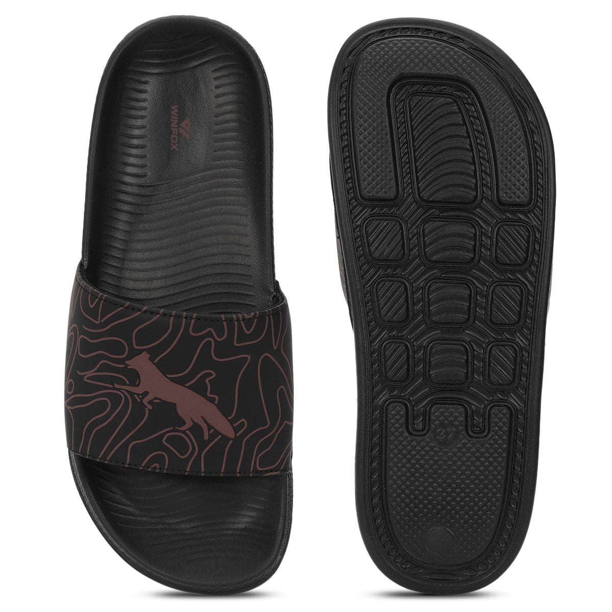 Women's FOX black comfort slide