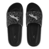 WINFOX Fox Printed Slides for Men — Black