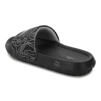 WINFOX Fox Printed Slides for Men — Black