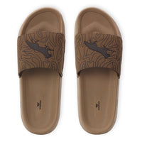 WINFOX Fox Printed Slides for Men — Chikoo / Tan