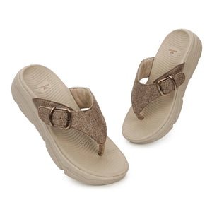 Women's FUEL tan comfort slide