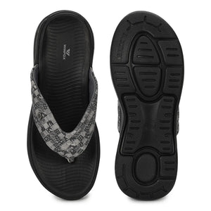 WINFOX Ginger Woven Thong Sandals for Women — Black
