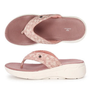 WINFOX Ginger Woven Thong Sandals for Women — peach