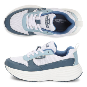 WINFOX Jasmine Girls' Cushioned Sneakers — White