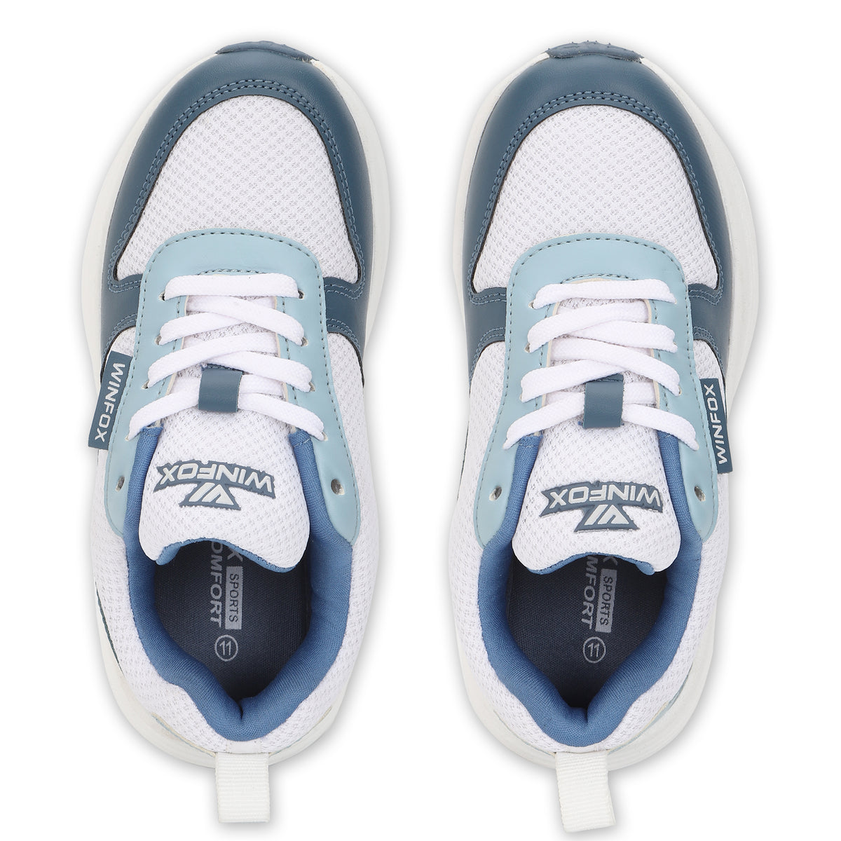 WINFOX Jasmine Girls' Cushioned Sneakers — White
