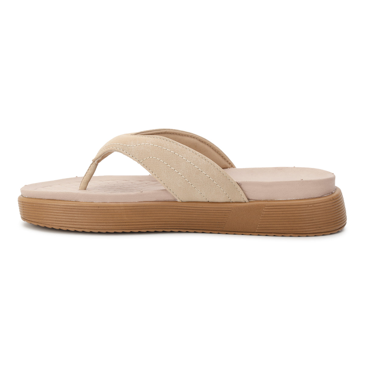 WINFOX Joya Cushioned Thong Sandals for Women — Beige