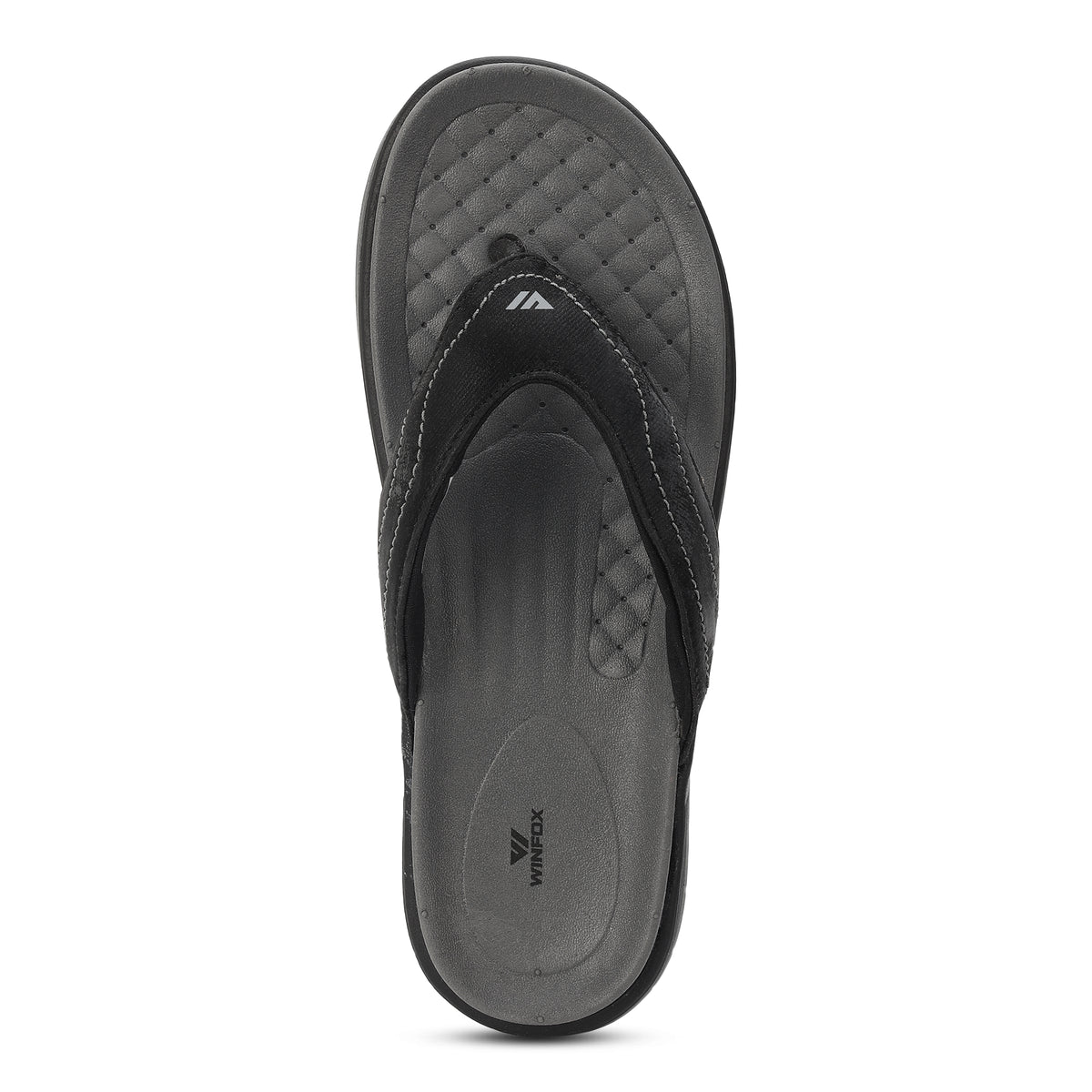 WINFOX Joya Cushioned Thong Sandals for Women — Black