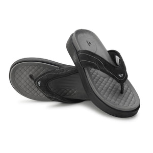WINFOX Joya Cushioned Thong Sandals for Women — Black