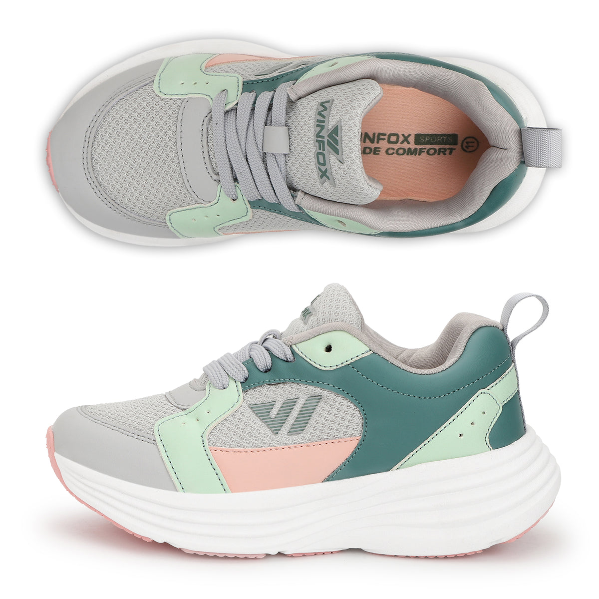 WINFOX Loop Kids' Cushioned Sneakers — Grey