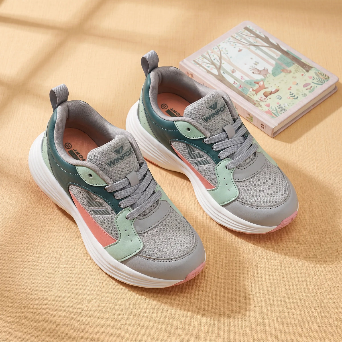 WINFOX Loop Kids' Cushioned Sneakers — Grey