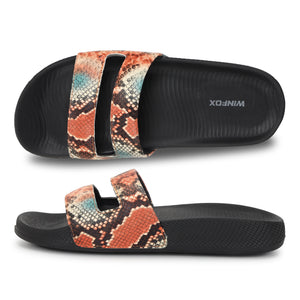 Women's VISTA orange comfort slide