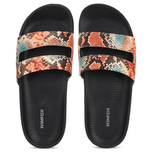 Women's VISTA orange comfort slide