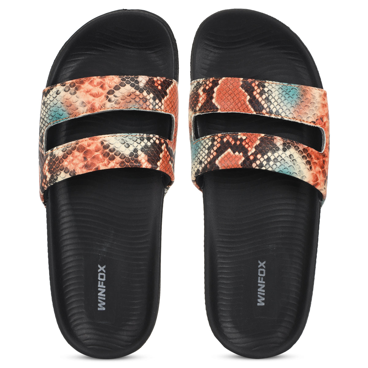 Women's VISTA orange comfort slide