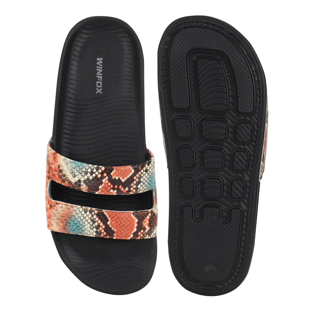 Women's VISTA orange comfort slide