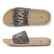 WINFOX Neoz Printed Slides for Men — Navy / Beige