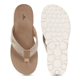 Women's RELAX beige comfort slide