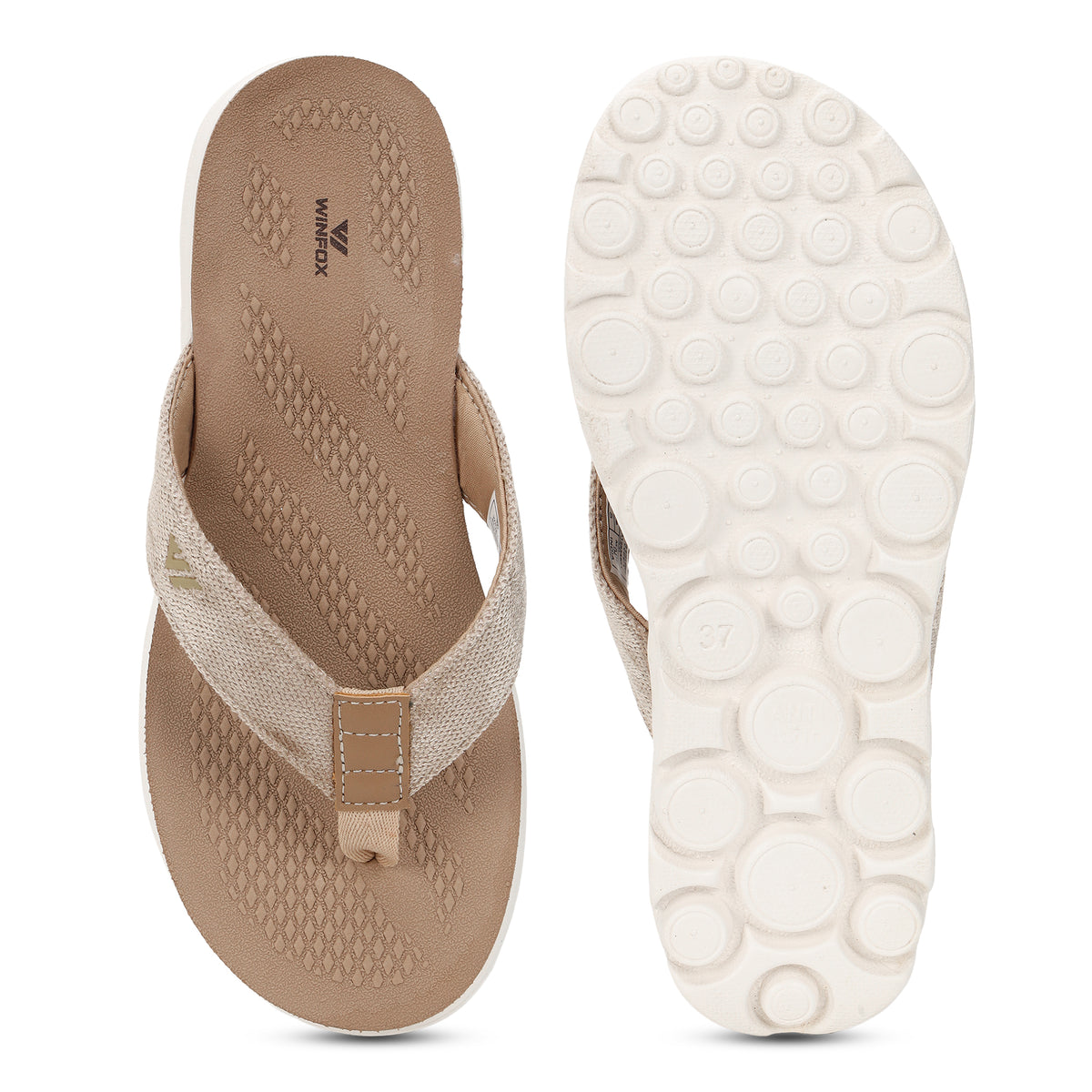 Women's RELAX beige comfort slide